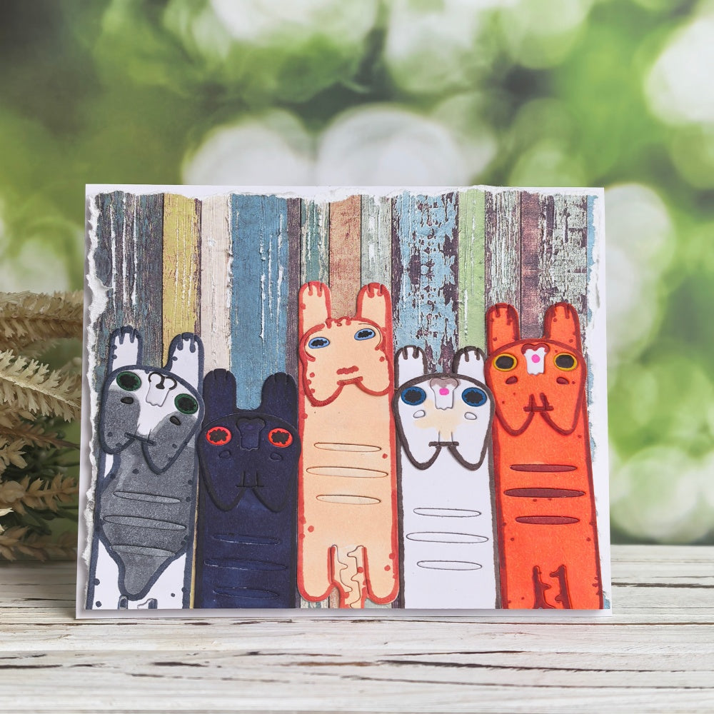 Kokorosa Metal Cutting Dies with Funny Cat Bookmark