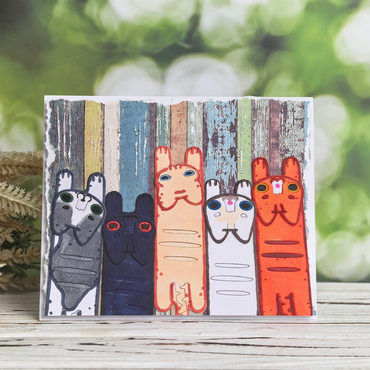 Kokorosa Metal Cutting Dies with Funny Cat Bookmark