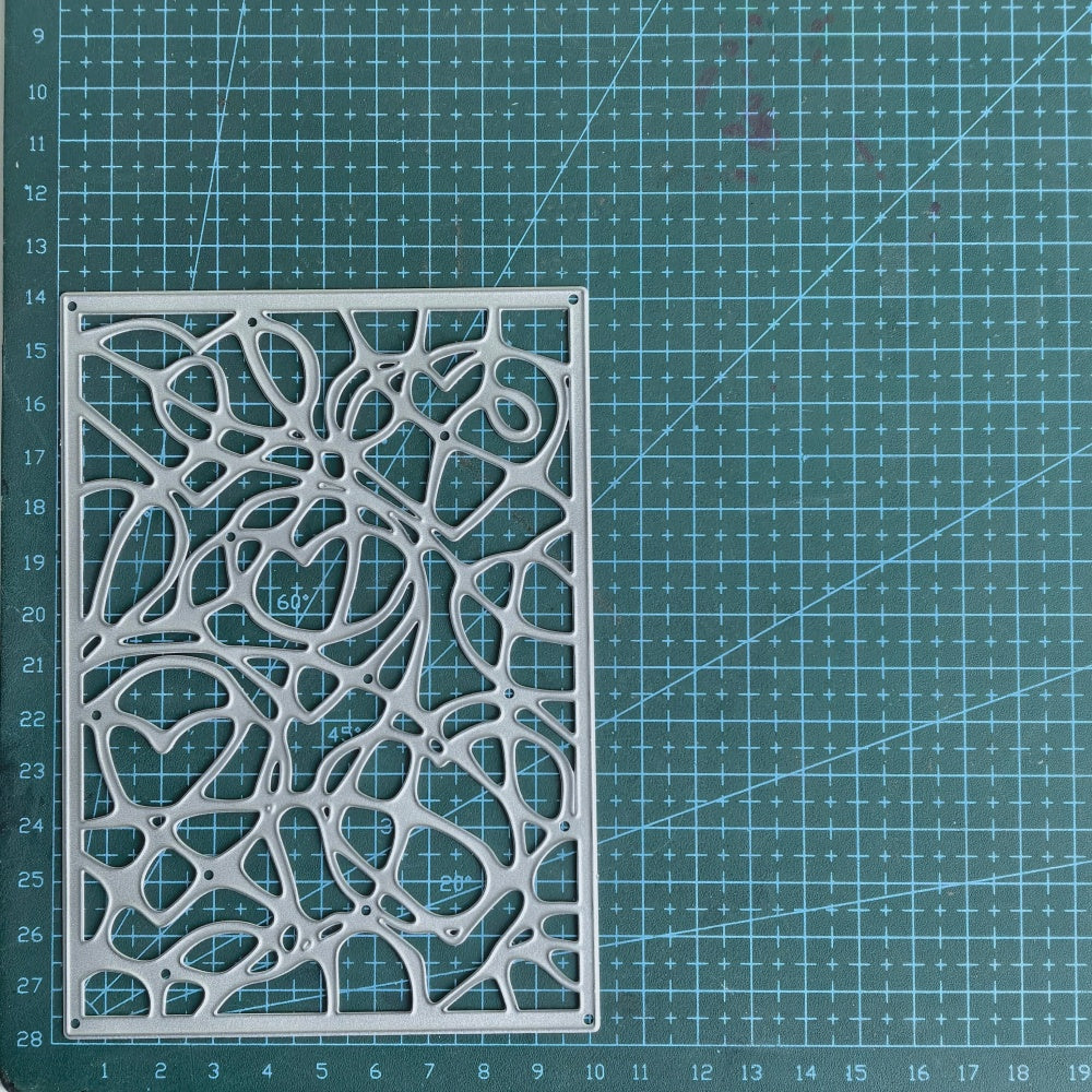 Kokorosa Metal Cutting Dies with Heart Background Board