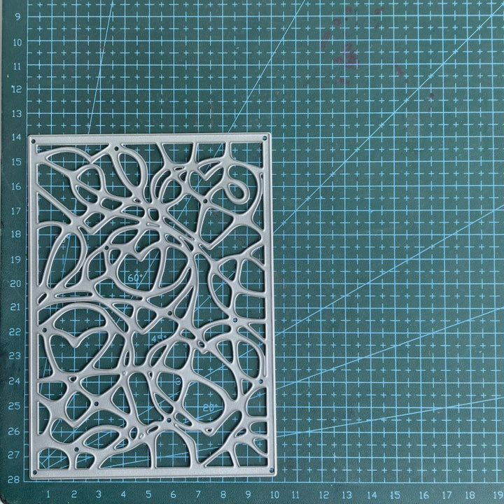 Kokorosa Metal Cutting Dies with Heart Background Board