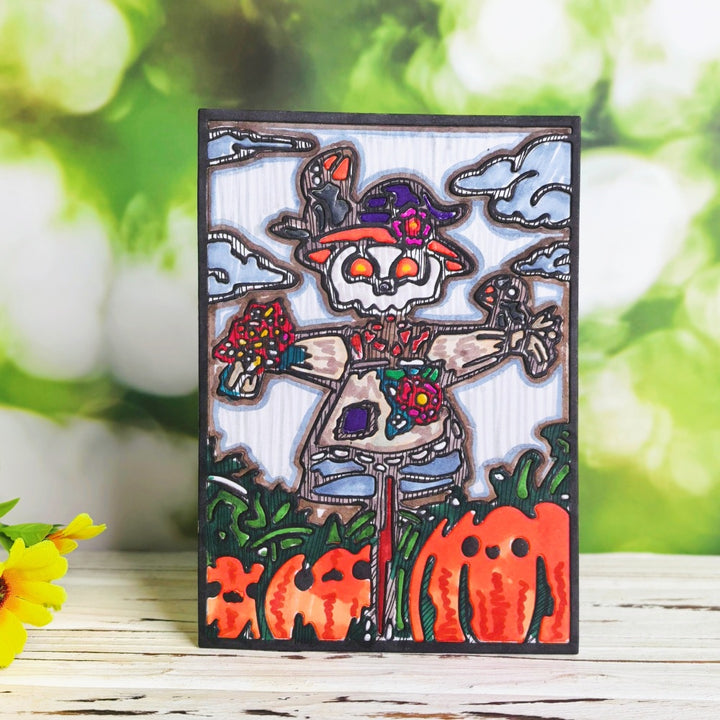 Kokorosa Metal Cutting Dies with Scarecrow in the Pumpkin Patch