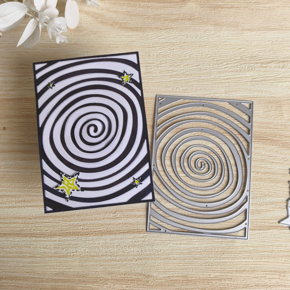 Kokorosa Metal Cutting Dies with Spiral Pattern Background Board