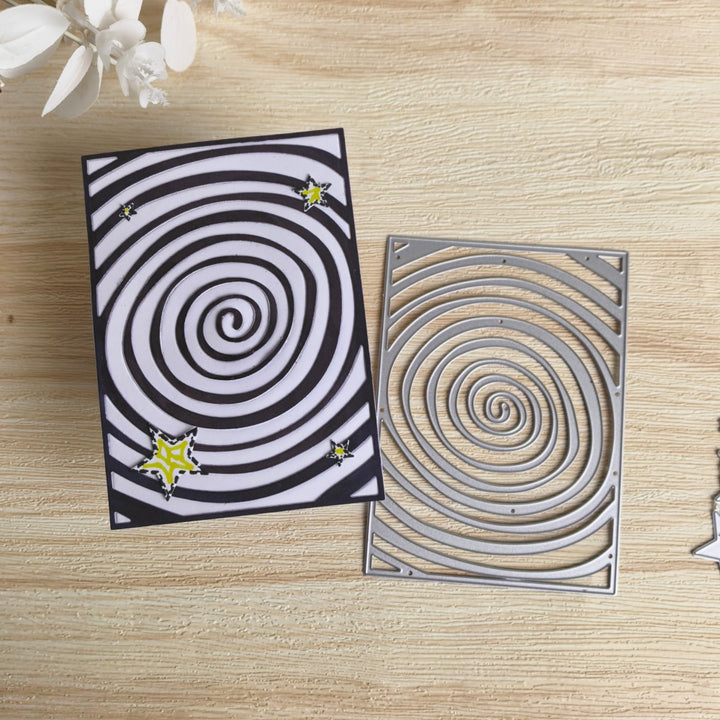 Kokorosa Metal Cutting Dies with Spiral Pattern Background Board