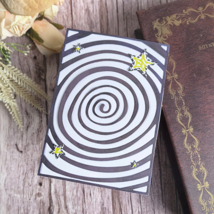 Kokorosa Metal Cutting Dies with Spiral Pattern Background Board