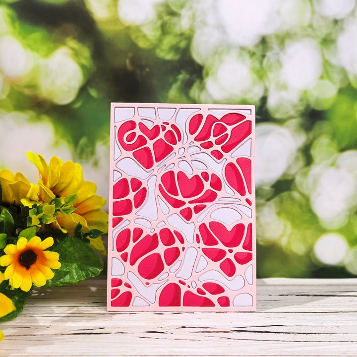 Kokorosa Metal Cutting Dies with Heart Background Board