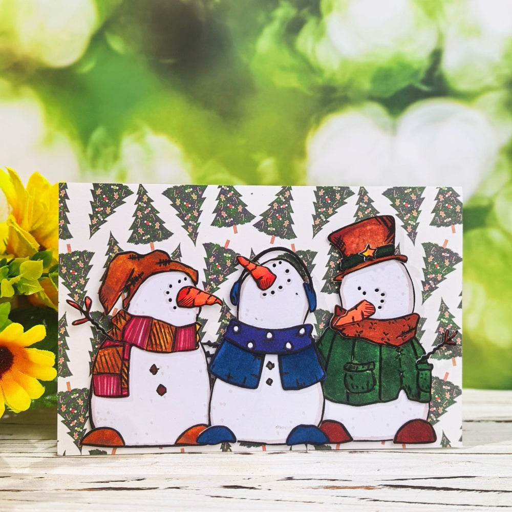 Kokorosa Metal Cutting Dies with 3 Snowmen