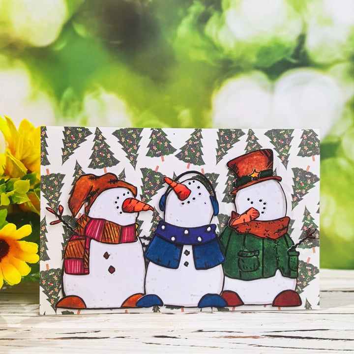 Kokorosa Metal Cutting Dies with 3 Snowmen
