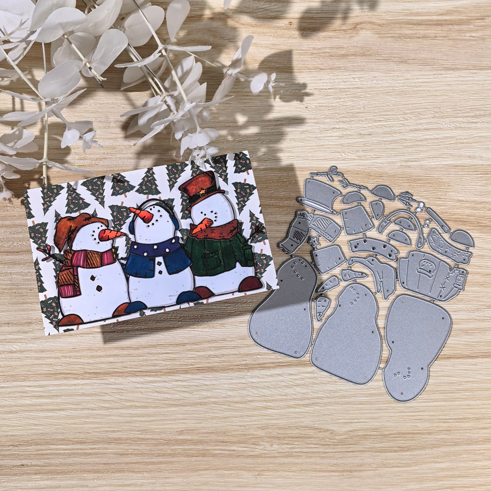 Kokorosa Metal Cutting Dies with 3 Snowmen