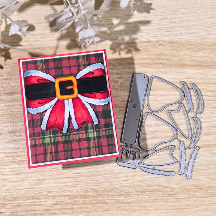Kokorosa Metal Cutting Dies with Santa Belt Bow