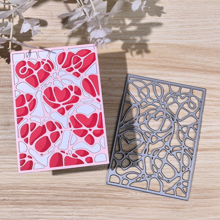 Kokorosa Metal Cutting Dies with Heart Background Board