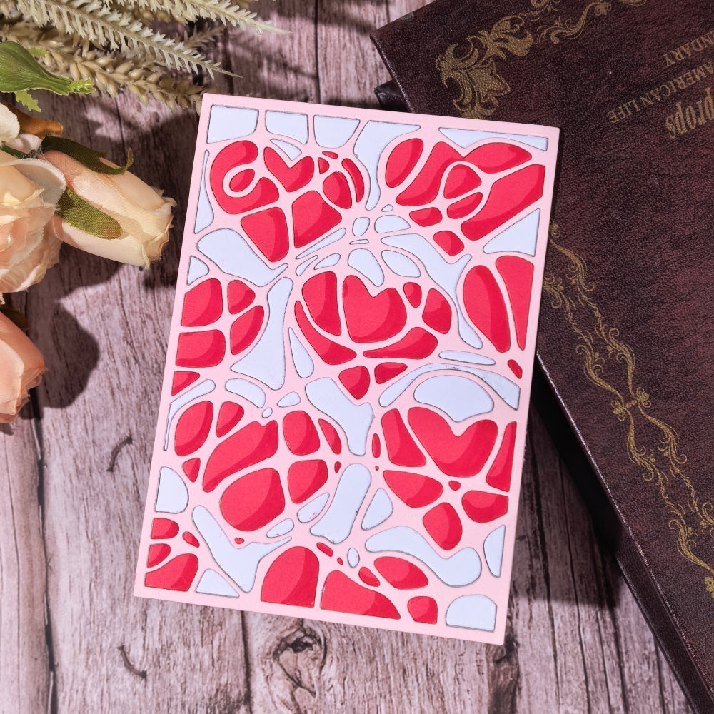 Kokorosa Metal Cutting Dies with Heart Background Board