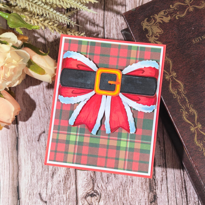 Kokorosa Metal Cutting Dies with Santa Belt Bow
