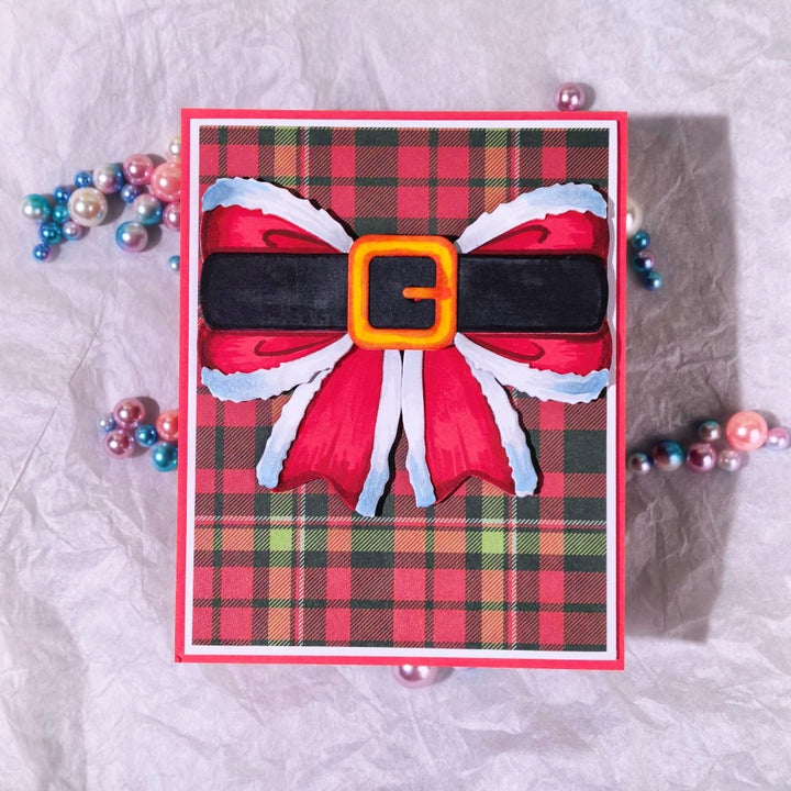 Kokorosa Metal Cutting Dies with Santa Belt Bow