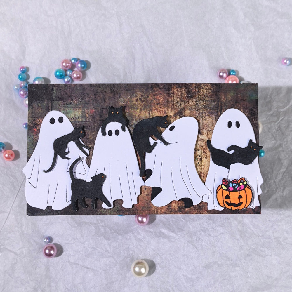 Kokorosa Metal Cutting Dies with Cats and Ghosts