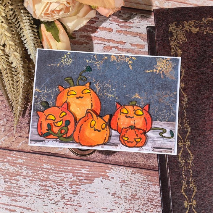 Kokorosa Metal Cutting Dies with Cat Pumpkins