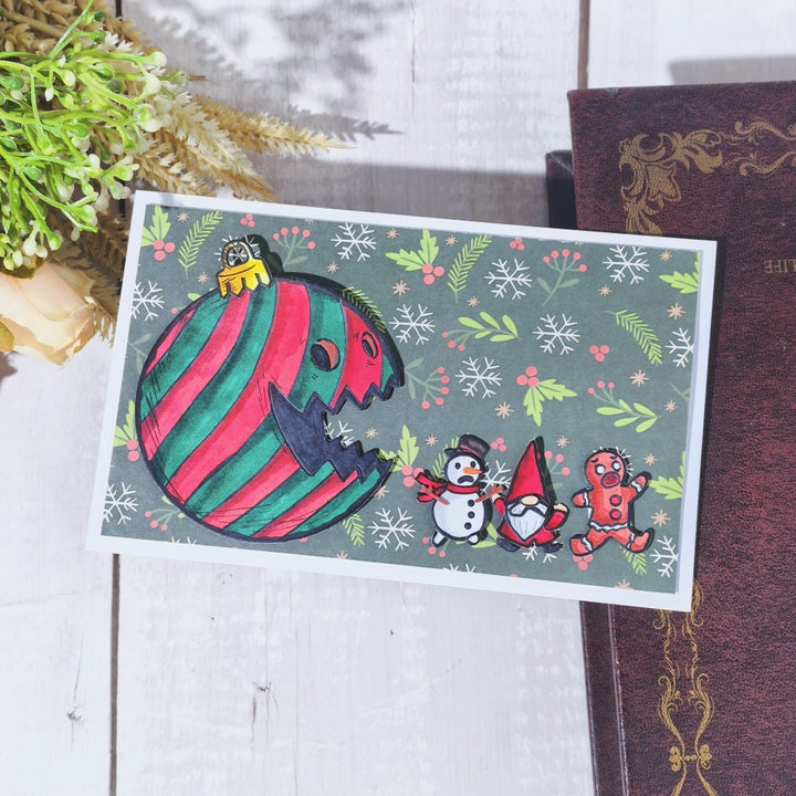 Kokorosa Metal Cutting Dies with Chasing Christmas Ball