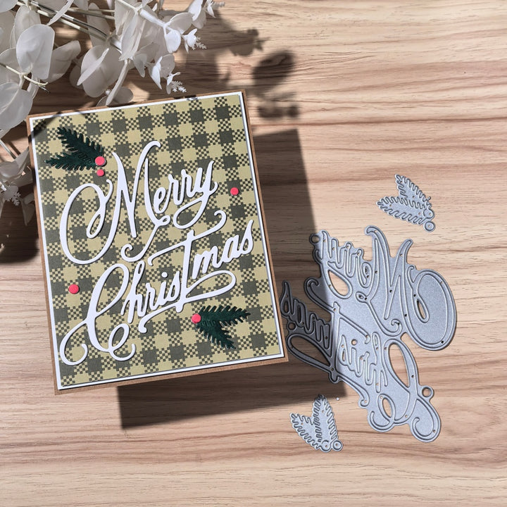 Kokorosa Metal Cutting Dies with Merry Christmas Word