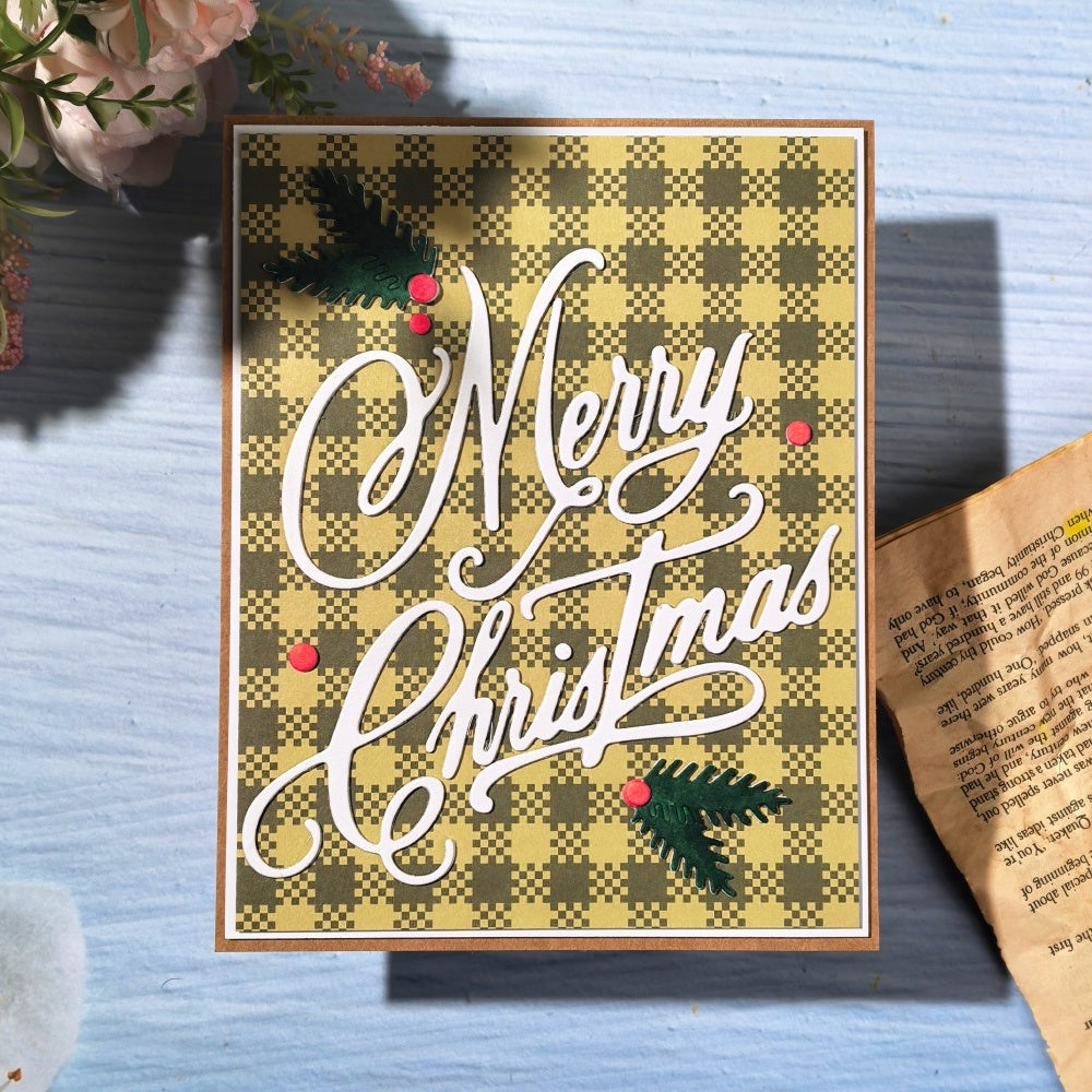 Kokorosa Metal Cutting Dies with Merry Christmas Word