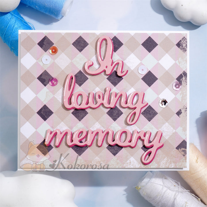 Kokorosa Metal Cutting Dies with In Loving Memory Word