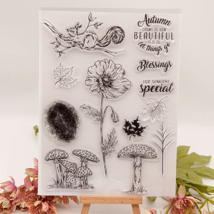 Kokorosa Autumn Plants Clear Stamps