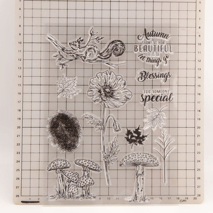 Kokorosa Autumn Plants Clear Stamps