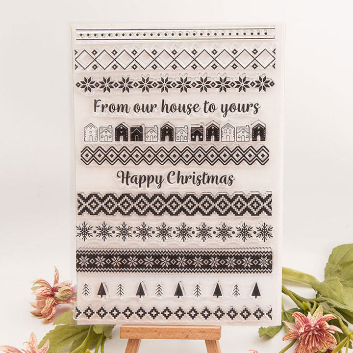 Kokorosa Christmas Style Border Clear Stamps