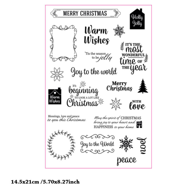 Kokorosa Christmas Wish Word Clear Stamps