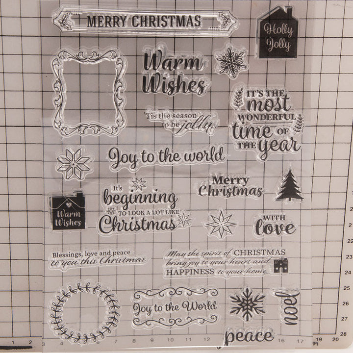 Kokorosa Christmas Wish Word Clear Stamps