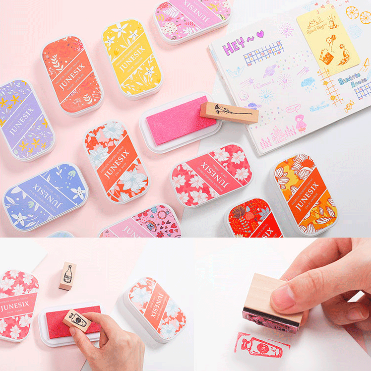 Kokorosa Pearlescent Ink Pad Stamp Applicator Tool (24 colors)