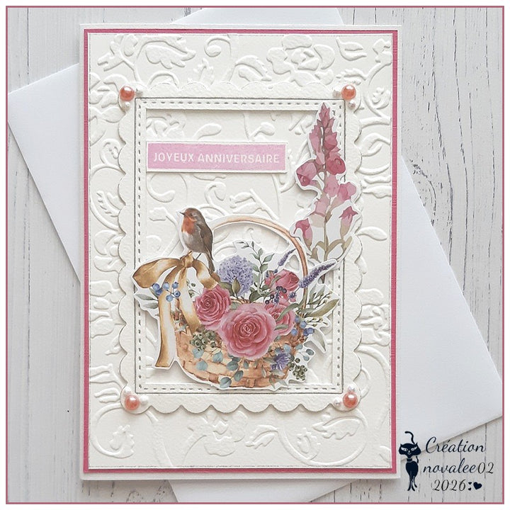 Kokorosa 1PCS Plastic flower Embossing Folder