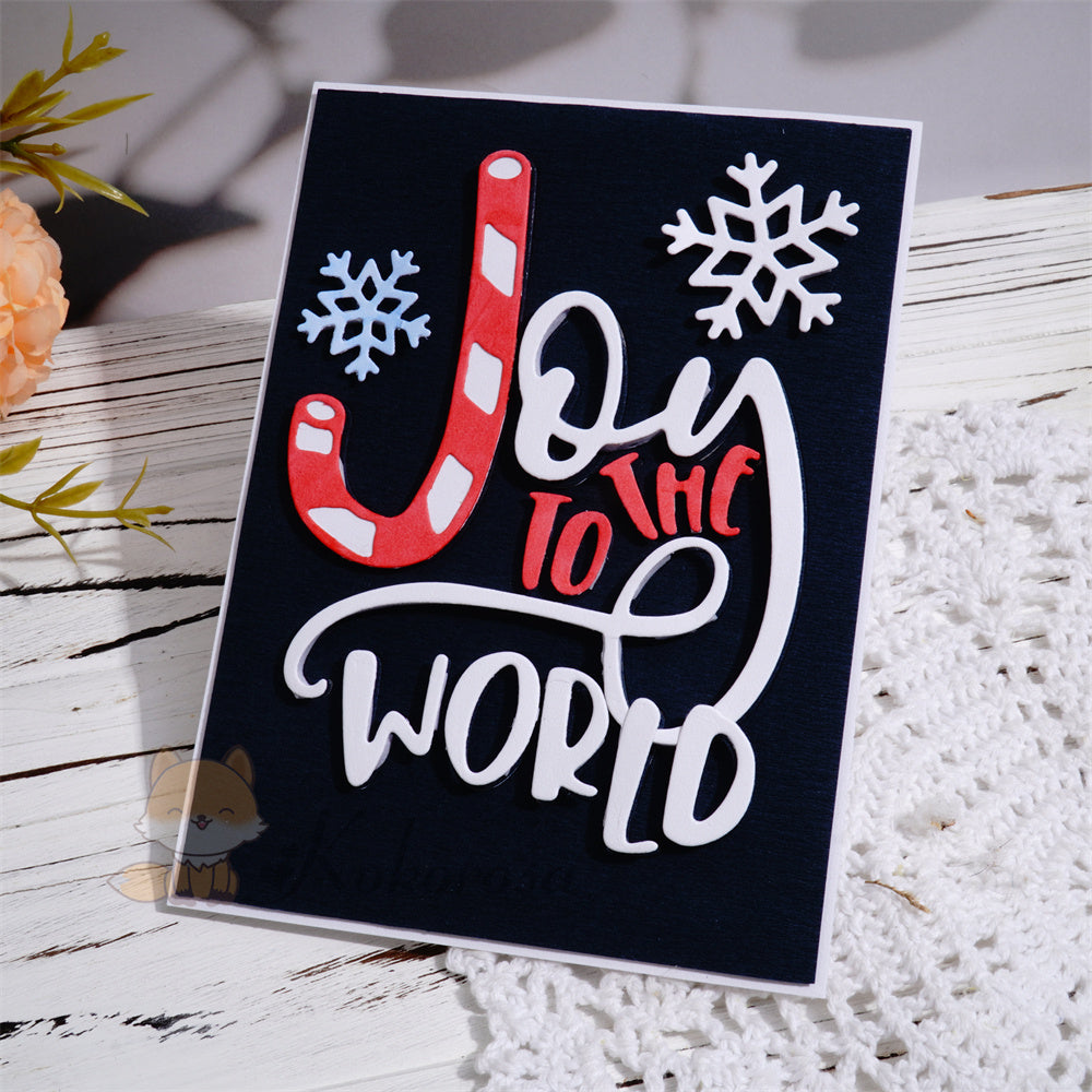 Kokorosa Metal Cutting Dies with 'Joy to the World' Word