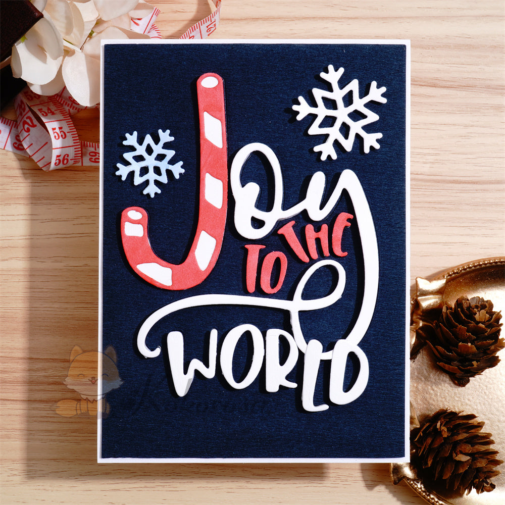 Kokorosa Metal Cutting Dies with 'Joy to the World' Word