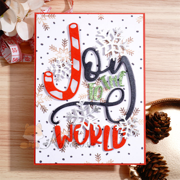 Kokorosa Metal Cutting Dies with 'Joy to the World' Word