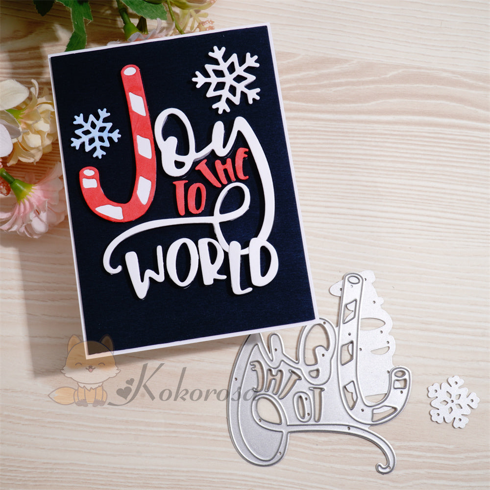 Kokorosa Metal Cutting Dies with 'Joy to the World' Word