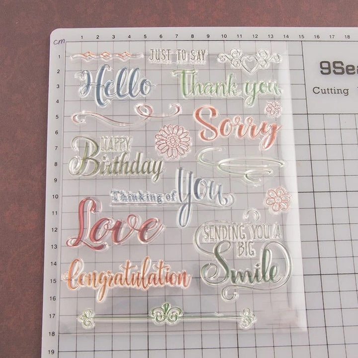 Kokorosa Everyday Phrases Clear Stamps