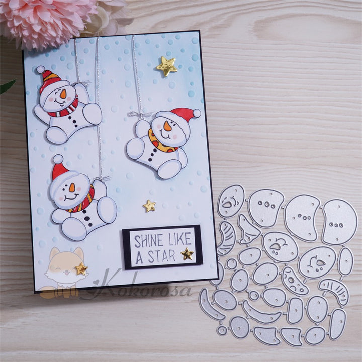 Kokorosa Metal Cutting Dies with 3 Cute Snowman