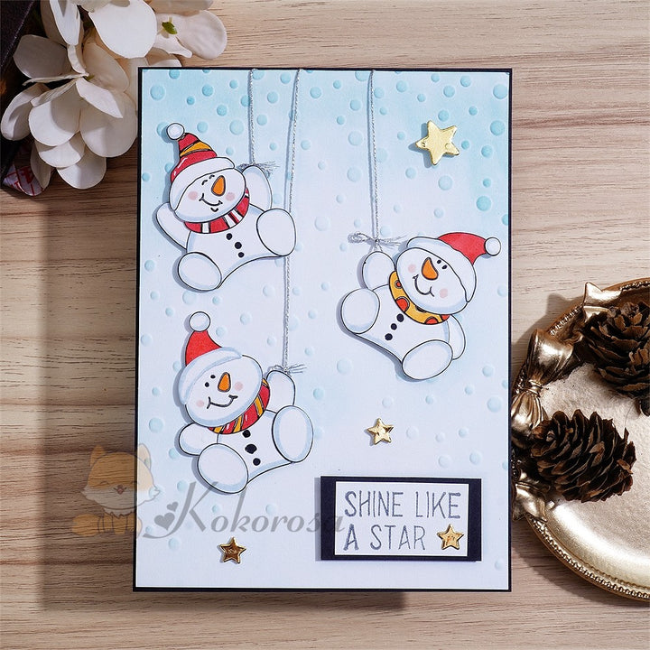 Kokorosa Metal Cutting Dies with 3 Cute Snowman