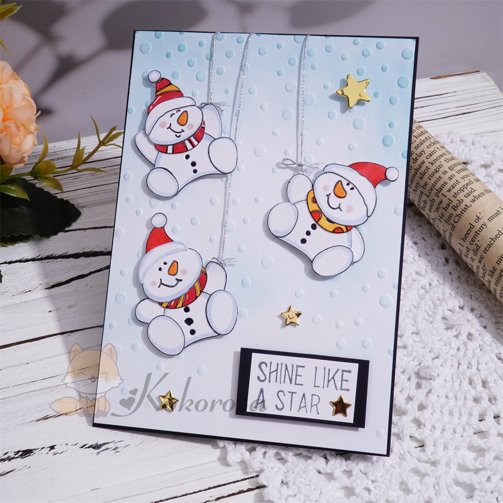 Kokorosa Metal Cutting Dies with 3 Cute Snowman