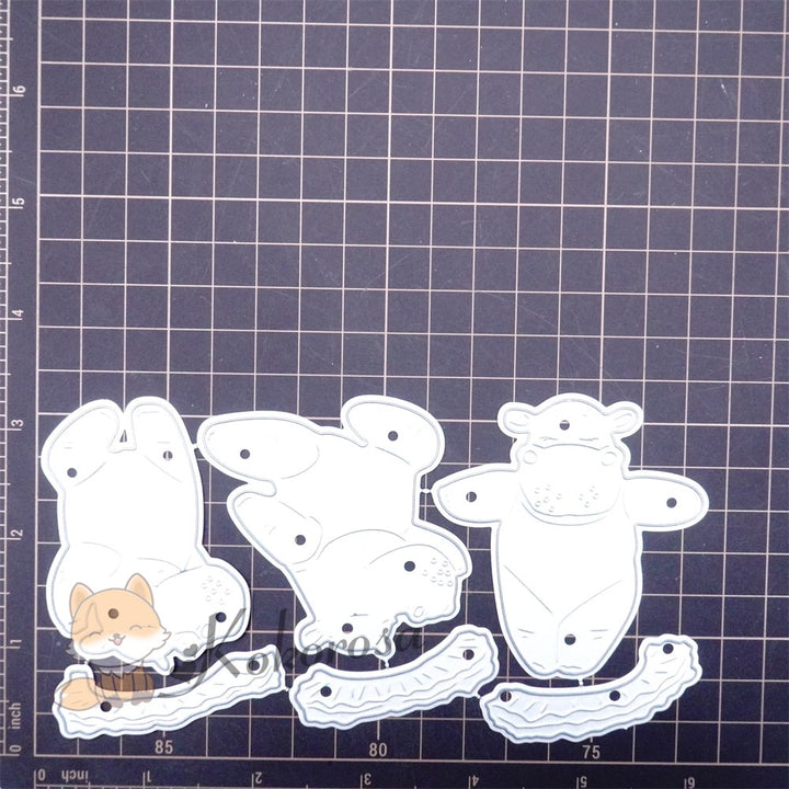 Kokorosa Metal Cutting Dies with 3 Hippos