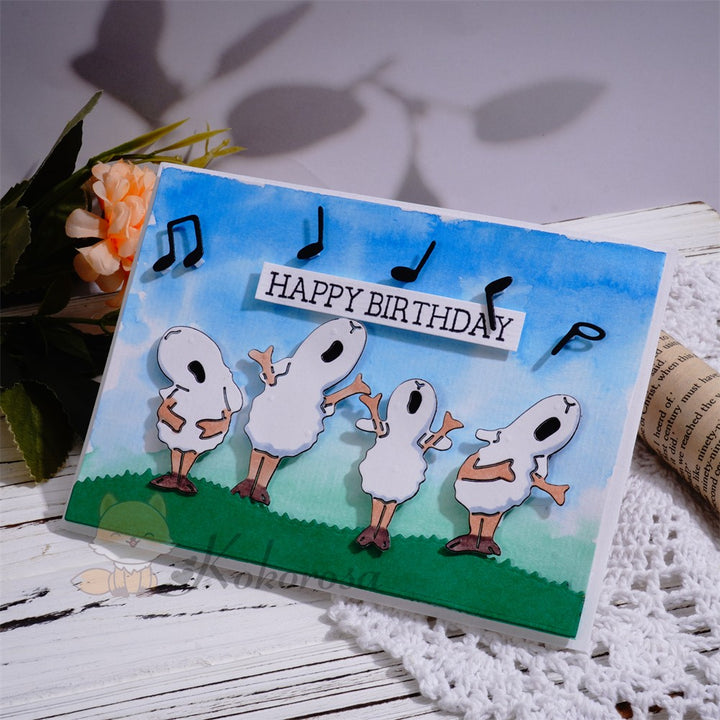 Kokorosa Metal Cutting Dies with 4 Singing Sheep