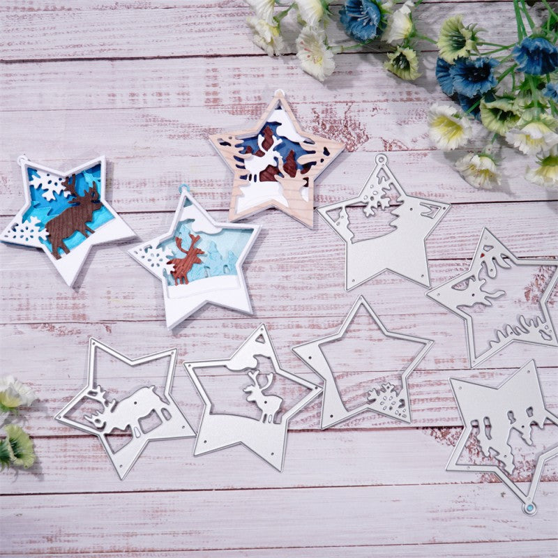 Kokorosa Metal Cutting Dies with 6 Christmas Stars