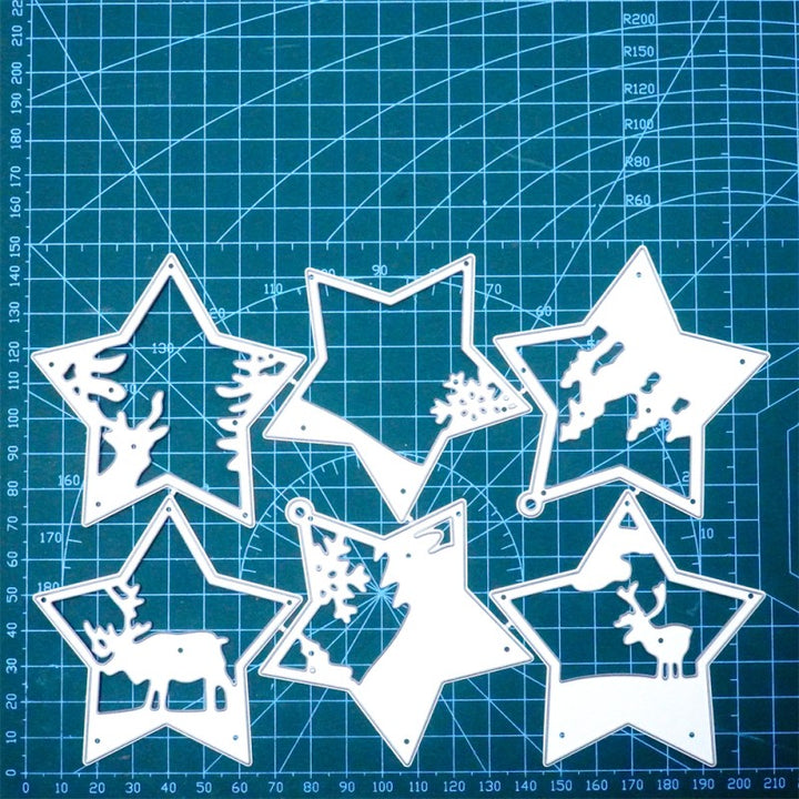 Kokorosa Metal Cutting Dies with 6 Christmas Stars