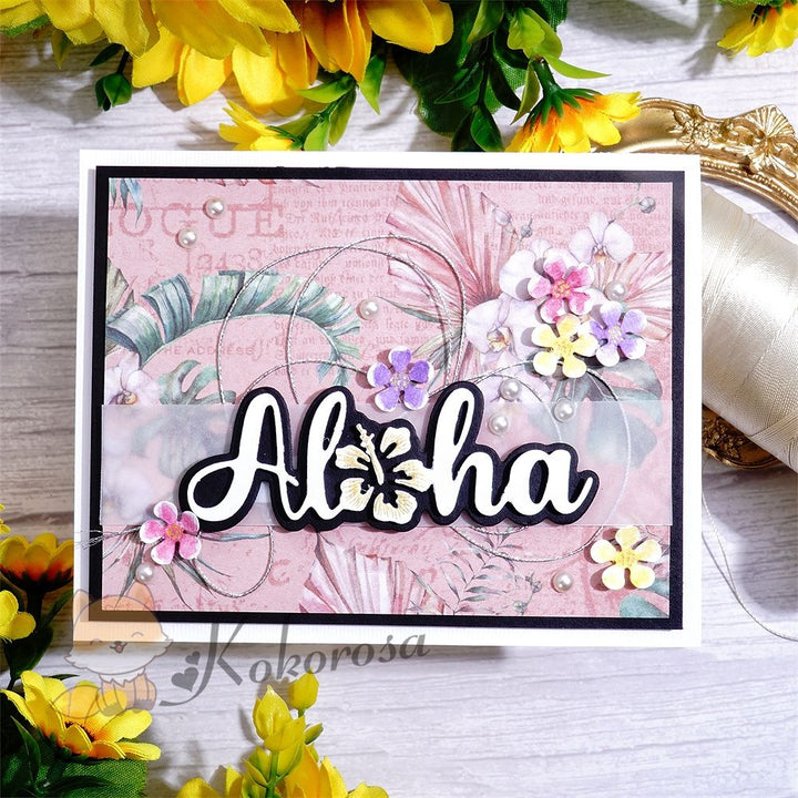 Kokorosa Metal Cutting Dies with "Aloha" Word