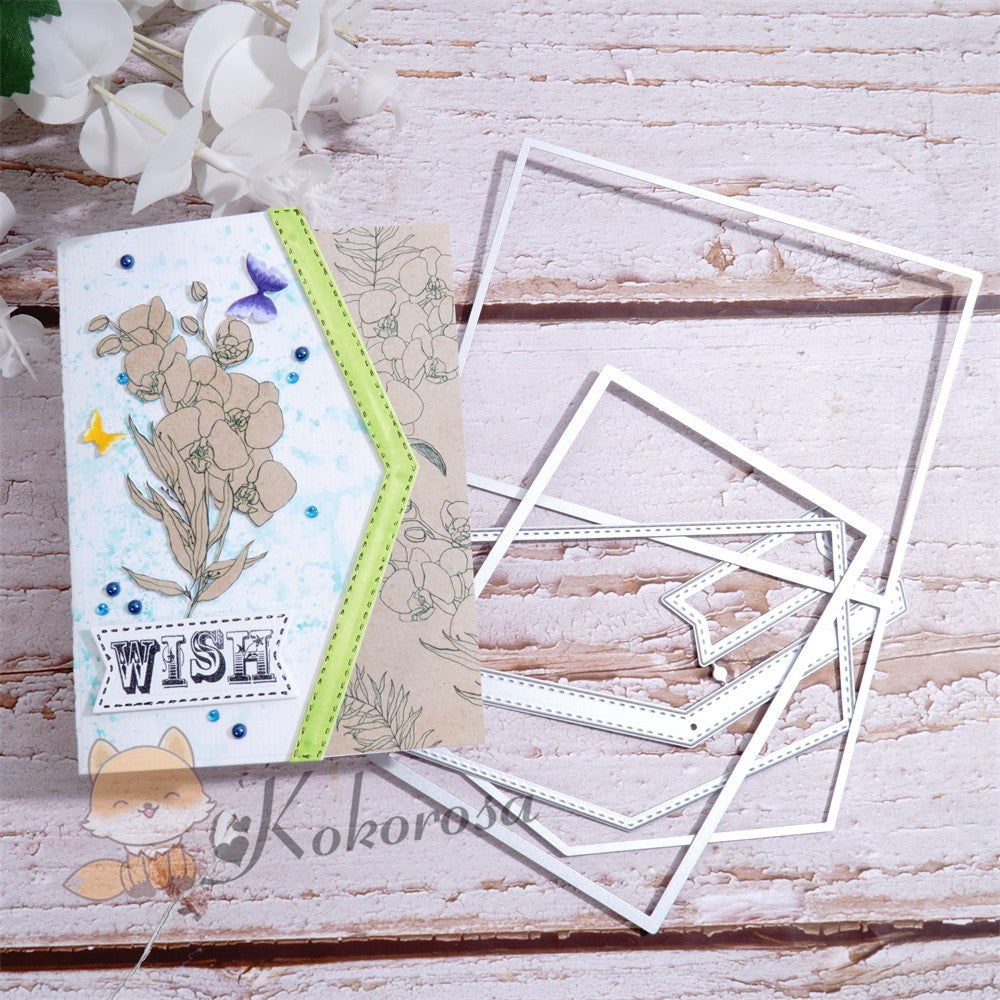 Kokorosa Metal Cutting Dies with Arrow Foldable Card