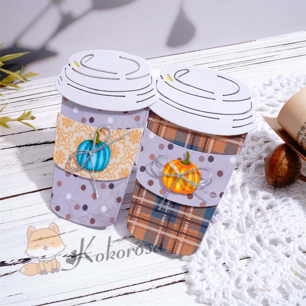 Kokorosa Metal Cutting Dies with Autumn Theme Cup