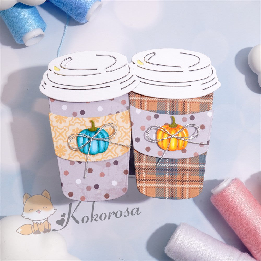 Kokorosa Metal Cutting Dies with Autumn Theme Cup