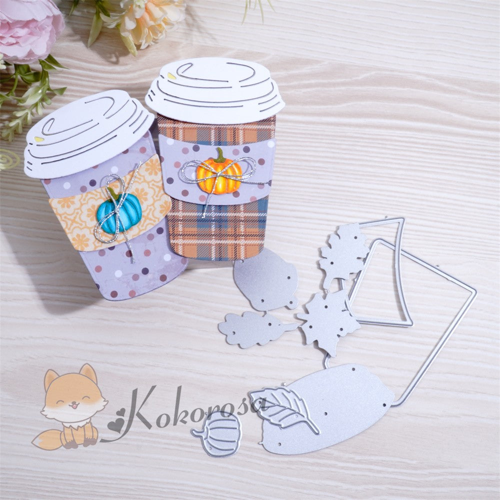 Kokorosa Metal Cutting Dies with Autumn Theme Cup