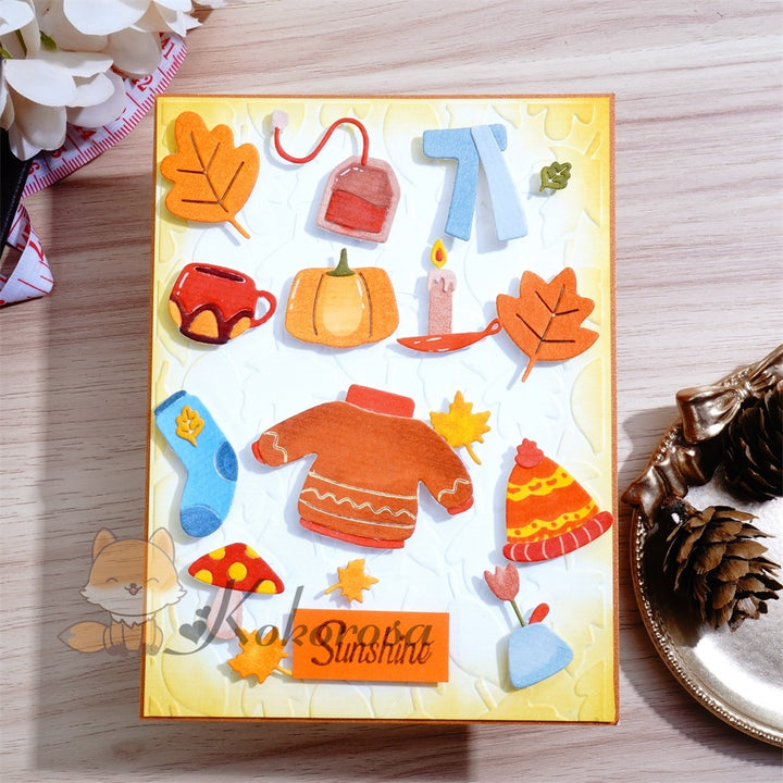 Kokorosa Metal Cutting Dies with Autumn Theme Elements