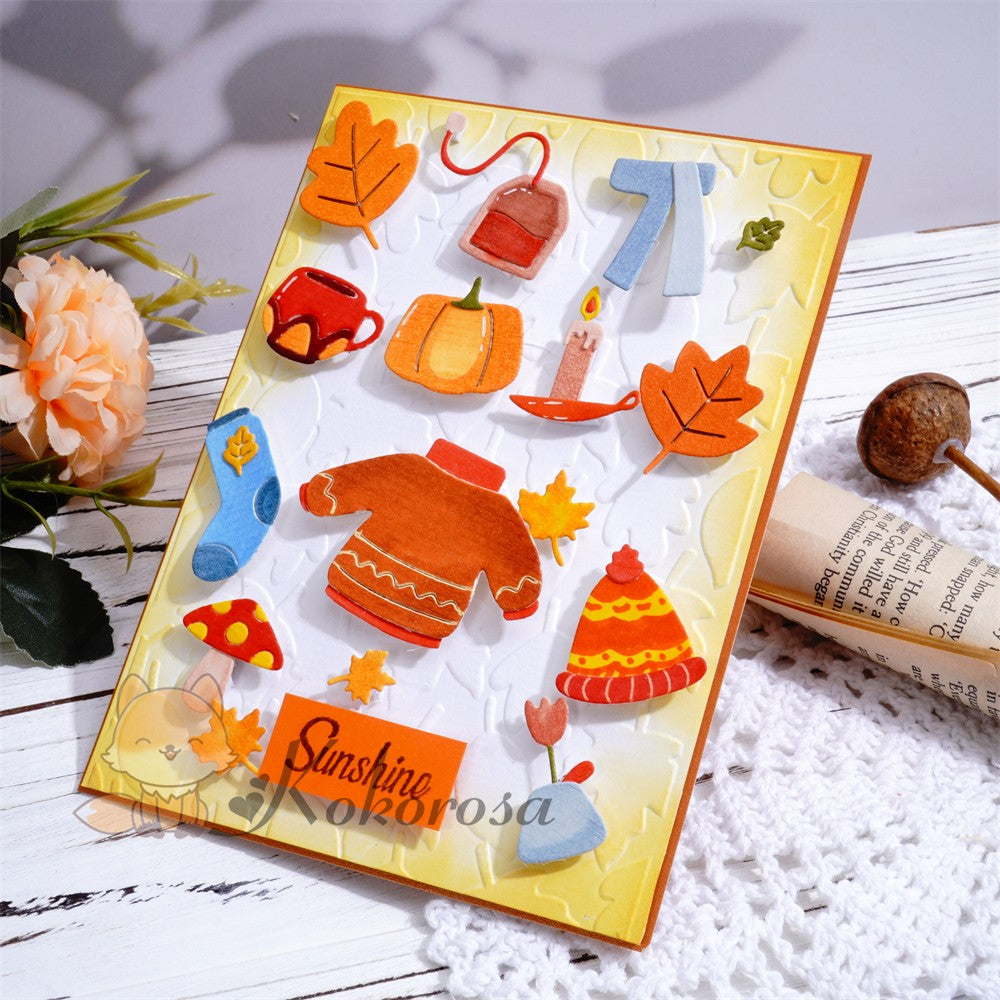 Kokorosa Metal Cutting Dies with Autumn Theme Elements