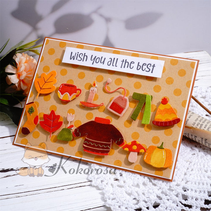 Kokorosa Metal Cutting Dies with Autumn Theme Elements